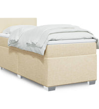 Boxspringbett mit Matratze Creme 90x200 cm Stoff