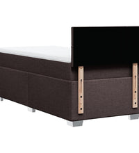 Boxspringbett mit Matratze Dunkelbraun 90x200 cm Stoff