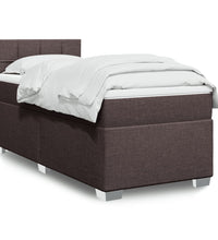 Boxspringbett mit Matratze Dunkelbraun 90x200 cm Stoff