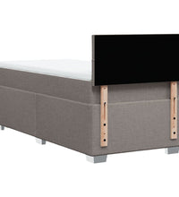 Boxspringbett mit Matratze Taupe 90x200 cm Stoff