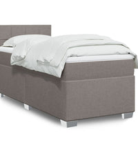 Boxspringbett mit Matratze Taupe 90x200 cm Stoff
