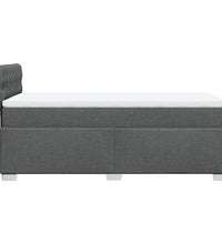 Boxspringbett mit Matratze Dunkelgrau 90x200 cm Stoff
