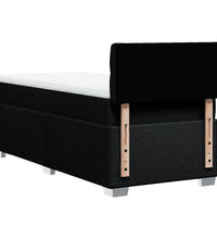 Boxspringbett mit Matratze Schwarz 90x200 cm Stoff