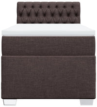 Boxspringbett mit Matratze Dunkelbraun 90x200 cm Stoff