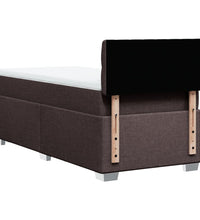 Boxspringbett mit Matratze Dunkelbraun 90x200 cm Stoff