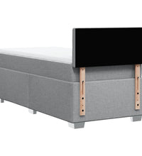 Boxspringbett mit Matratze Hellgrau 90x200 cm Stoff