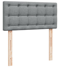 Boxspringbett mit Matratze Hellgrau 90x200 cm Stoff