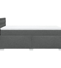 Boxspringbett mit Matratze Dunkelgrau 90x200 cm Stoff