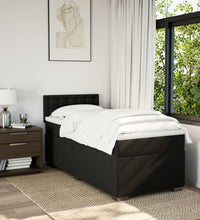 Boxspringbett mit Matratze Schwarz 90x200 cm Stoff
