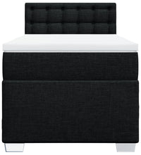 Boxspringbett mit Matratze Schwarz 90x200 cm Stoff