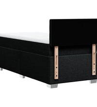Boxspringbett mit Matratze Schwarz 90x200 cm Stoff