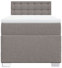 Boxspringbett mit Matratze Taupe 90x200 cm Stoff