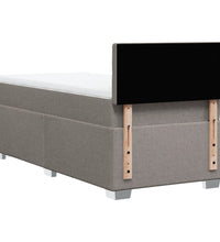 Boxspringbett mit Matratze Taupe 90x200 cm Stoff
