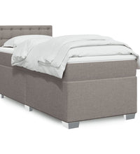 Boxspringbett mit Matratze Taupe 90x200 cm Stoff