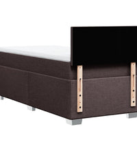 Boxspringbett mit Matratze Dunkelbraun 100x200 cm Stoff