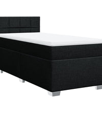 Boxspringbett mit Matratze Schwarz 100x200 cm Stoff