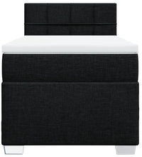 Boxspringbett mit Matratze Schwarz 100x200 cm Stoff