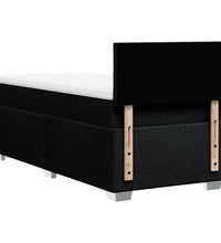 Boxspringbett mit Matratze Schwarz 100x200 cm Stoff