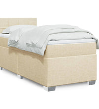 Boxspringbett mit Matratze Creme 100x200 cm Stoff