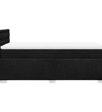 Boxspringbett mit Matratze Schwarz 100x200 cm Stoff