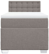 Boxspringbett mit Matratze Taupe 100x200 cm Stoff