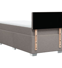 Boxspringbett mit Matratze Taupe 100x200 cm Stoff