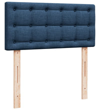 Boxspringbett mit Matratze Blau 100x200 cm Stoff