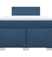 Boxspringbett mit Matratze Blau 120x190 cm Stoff
