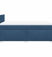 Boxspringbett mit Matratze Blau 120x190 cm Stoff
