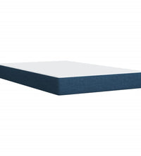 Boxspringbett mit Matratze Blau 120x190 cm Stoff