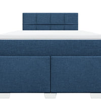 Boxspringbett mit Matratze Blau 120x190 cm Stoff