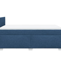 Boxspringbett mit Matratze Blau 120x190 cm Stoff