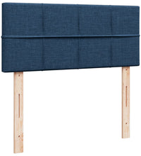 Boxspringbett mit Matratze Blau 120x190 cm Stoff