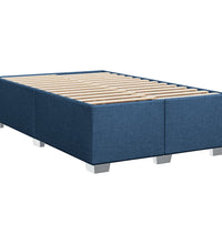 Boxspringbett mit Matratze Blau 120x190 cm Stoff
