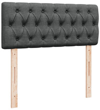 Boxspringbett mit Matratze Dunkelgrau 120x190 cm Stoff