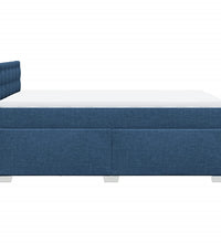 Boxspringbett mit Matratze Blau 120x190 cm Stoff