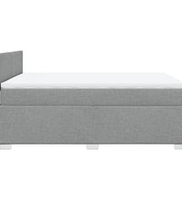 Boxspringbett mit Matratze Hellgrau 140x200 cm Stoff
