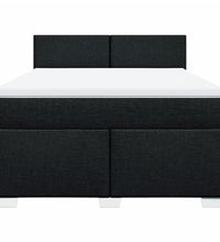 Boxspringbett mit Matratze Schwarz 140x200 cm Stoff