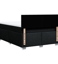Boxspringbett mit Matratze Schwarz 140x200 cm Stoff