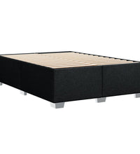 Boxspringbett mit Matratze Schwarz 140x200 cm Stoff