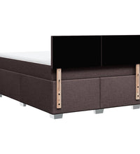 Boxspringbett mit Matratze Dunkelbraun 140x200 cm Stoff