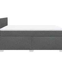 Boxspringbett mit Matratze Dunkelgrau 140x200 cm Stoff