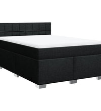 Boxspringbett mit Matratze Schwarz 140x200 cm Stoff
