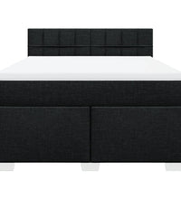 Boxspringbett mit Matratze Schwarz 140x200 cm Stoff