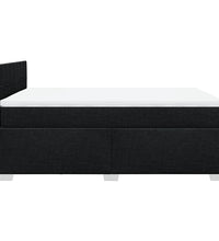 Boxspringbett mit Matratze Schwarz 140x200 cm Stoff