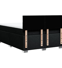 Boxspringbett mit Matratze Schwarz 140x200 cm Stoff