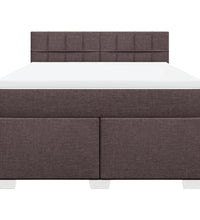 Boxspringbett mit Matratze Dunkelbraun 140x200 cm Stoff