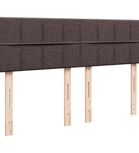 Boxspringbett mit Matratze Dunkelbraun 140x200 cm Stoff