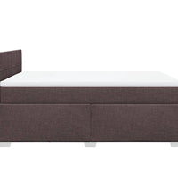 Boxspringbett mit Matratze Dunkelbraun 140x200 cm Stoff
