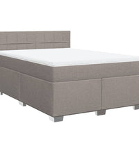 Boxspringbett mit Matratze Taupe 140x200 cm Stoff